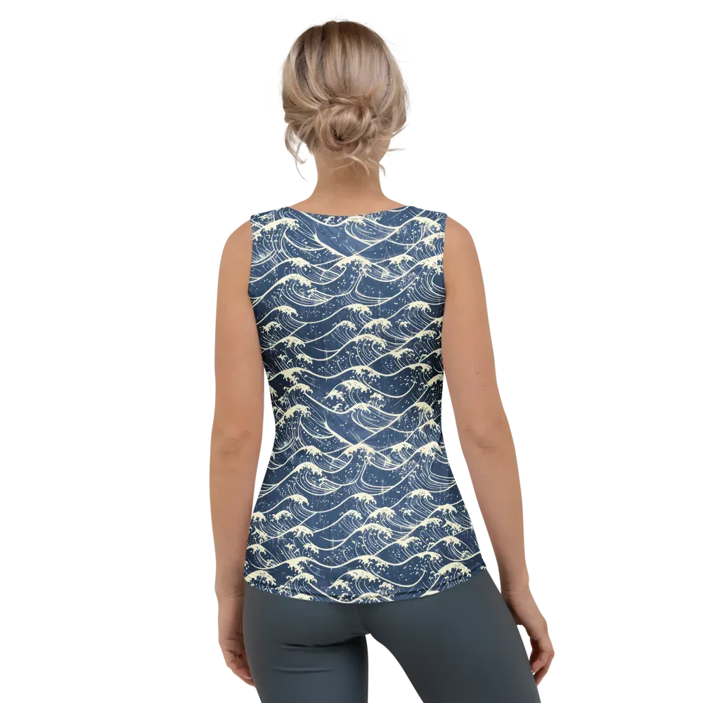 Ukiyo Wave on Women's Tank Top — Back
