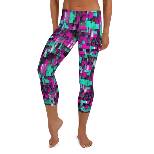 Neon Shard on a Capri Leggings