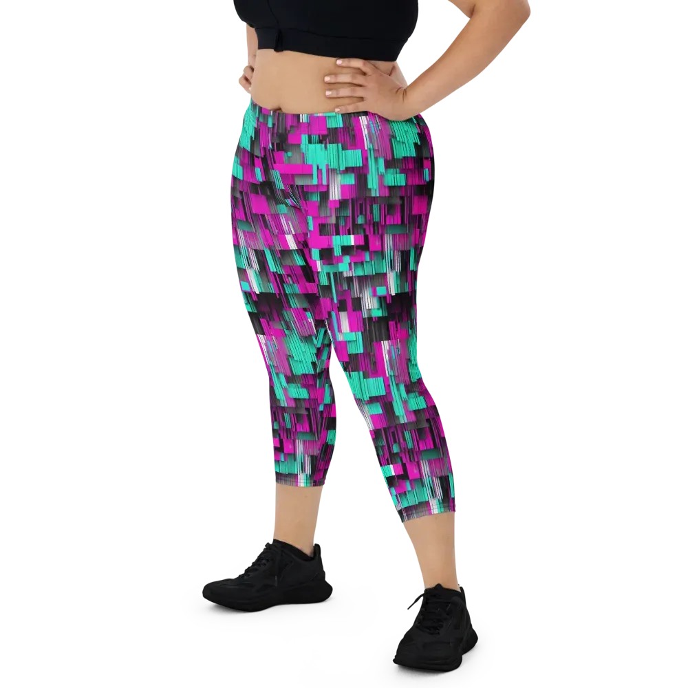 Neon Shard on Capri Leggings — Print file