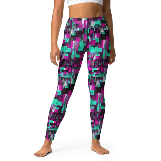 Neon Shard on a Yoga Leggings