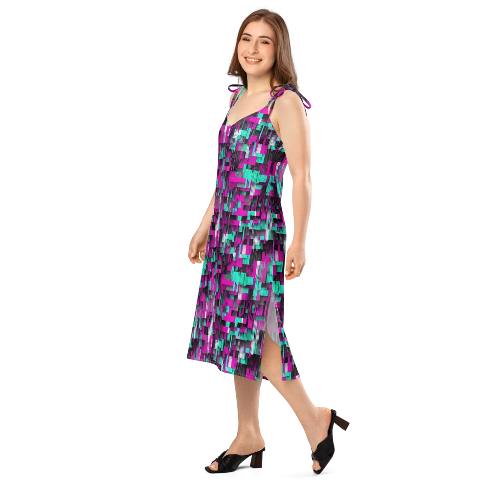 Neon Shard on Slip Dress — Left Front