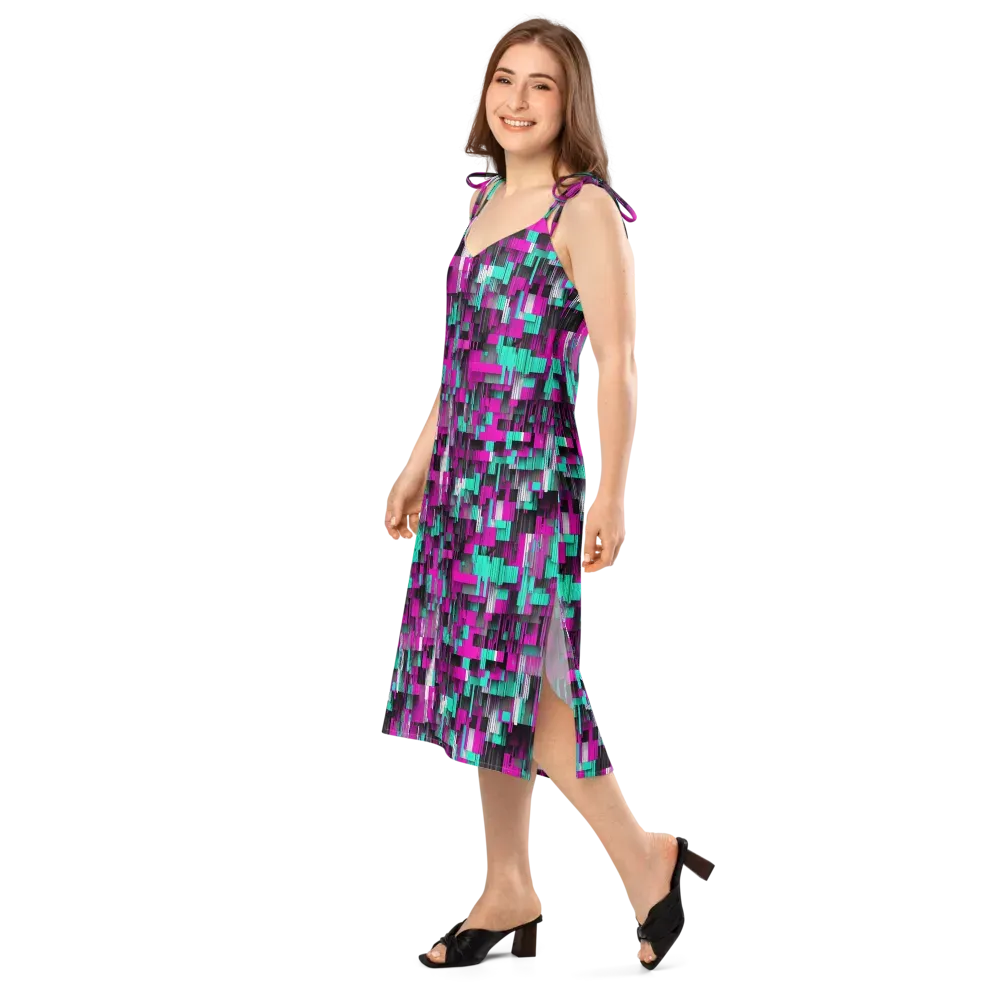Neon Shard on Slip Dress — Left Front