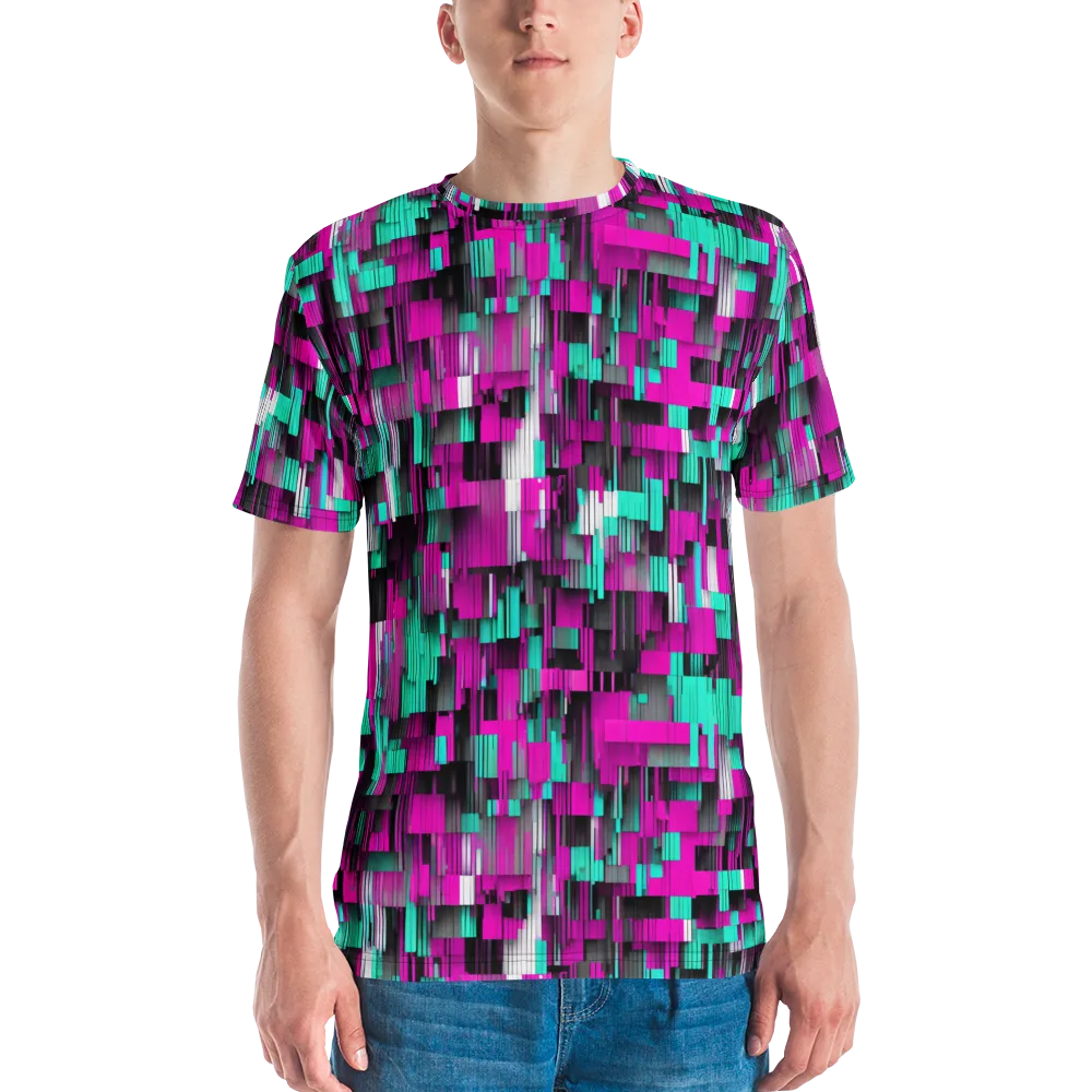 Neon Shard on Men's Crew Neck T-Shirt — Front