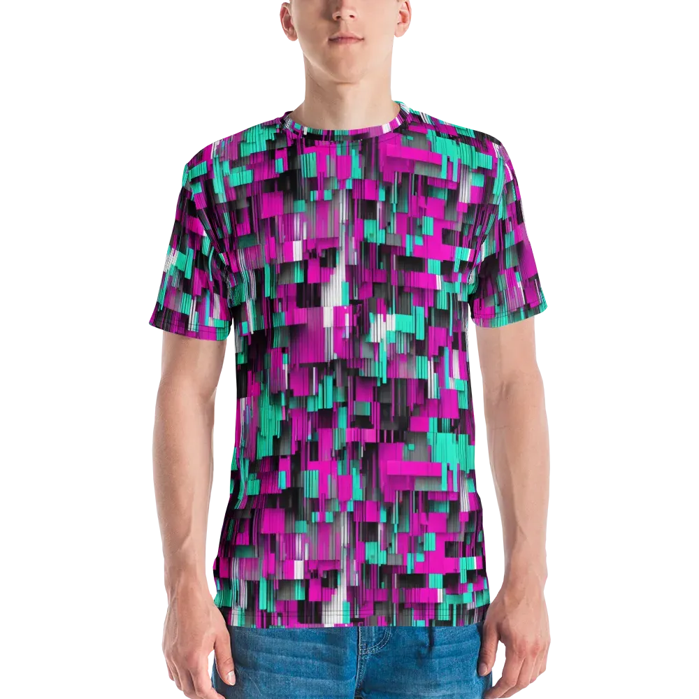 Neon Shard on Men's Crew Neck T-Shirt — Front