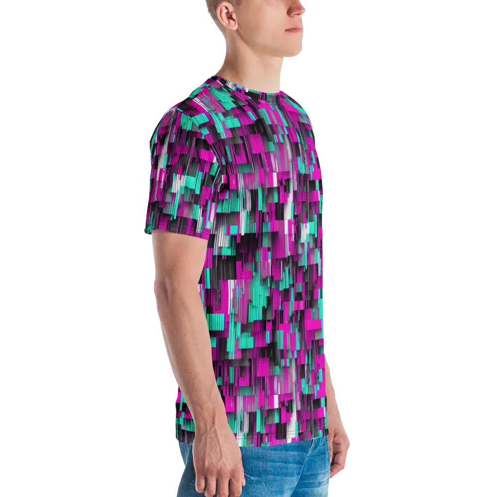Neon Shard on Men's Crew Neck T-Shirt — Right