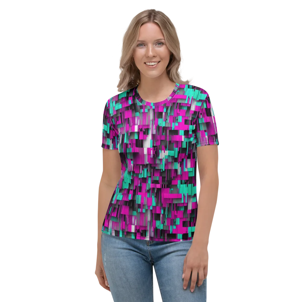Neon Shard on Women's Crew Neck T-Shirt — Front