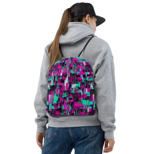 Neon Shard on a Drawstring Bag
