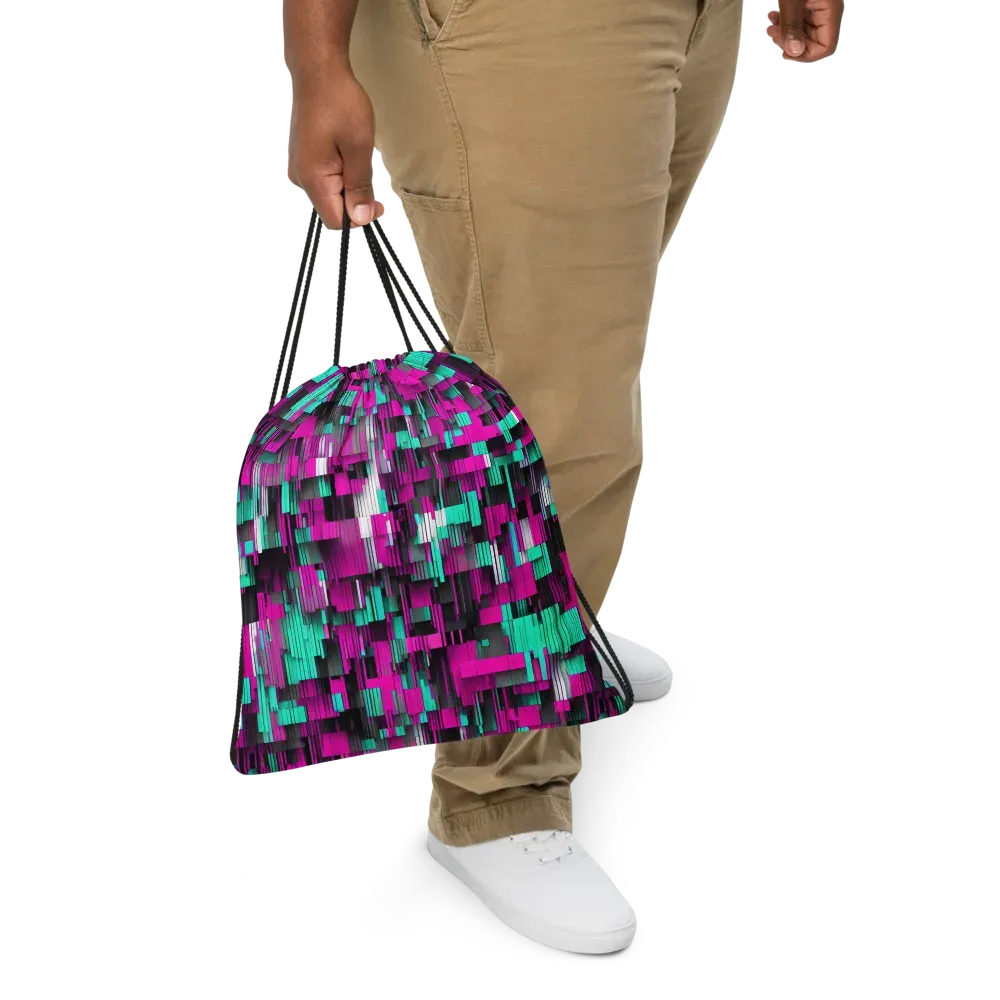 Neon Shard on Drawstring Bag — Print file
