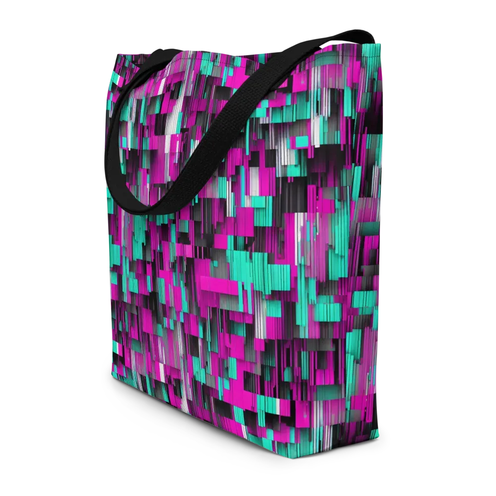 Neon Shard on Large Tote Bag W/ Pocket — Print file