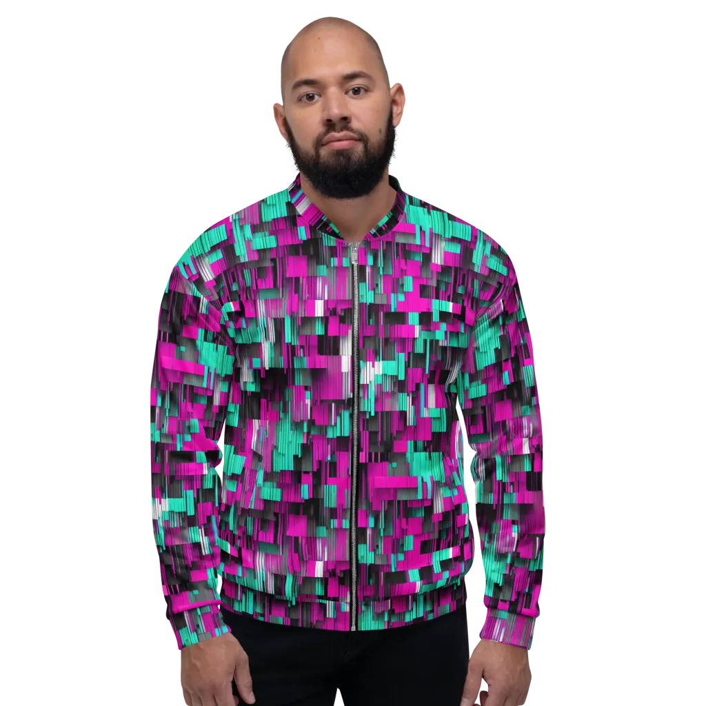 Neon Shard on Bomber Jacket — Front
