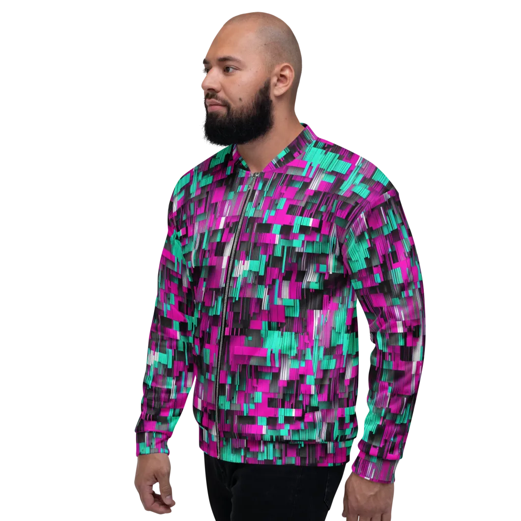 Neon Shard on Bomber Jacket — Left
