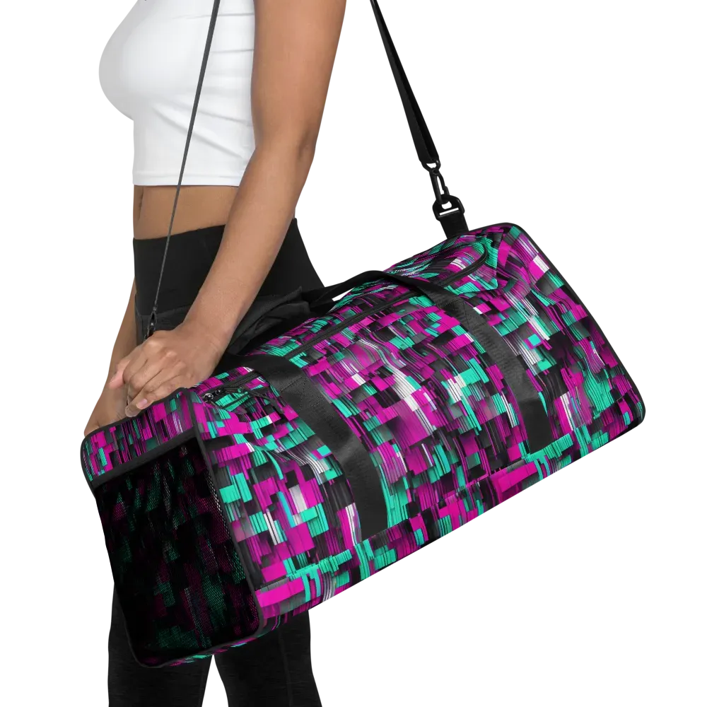 Neon Shard on Duffle Bag — Front