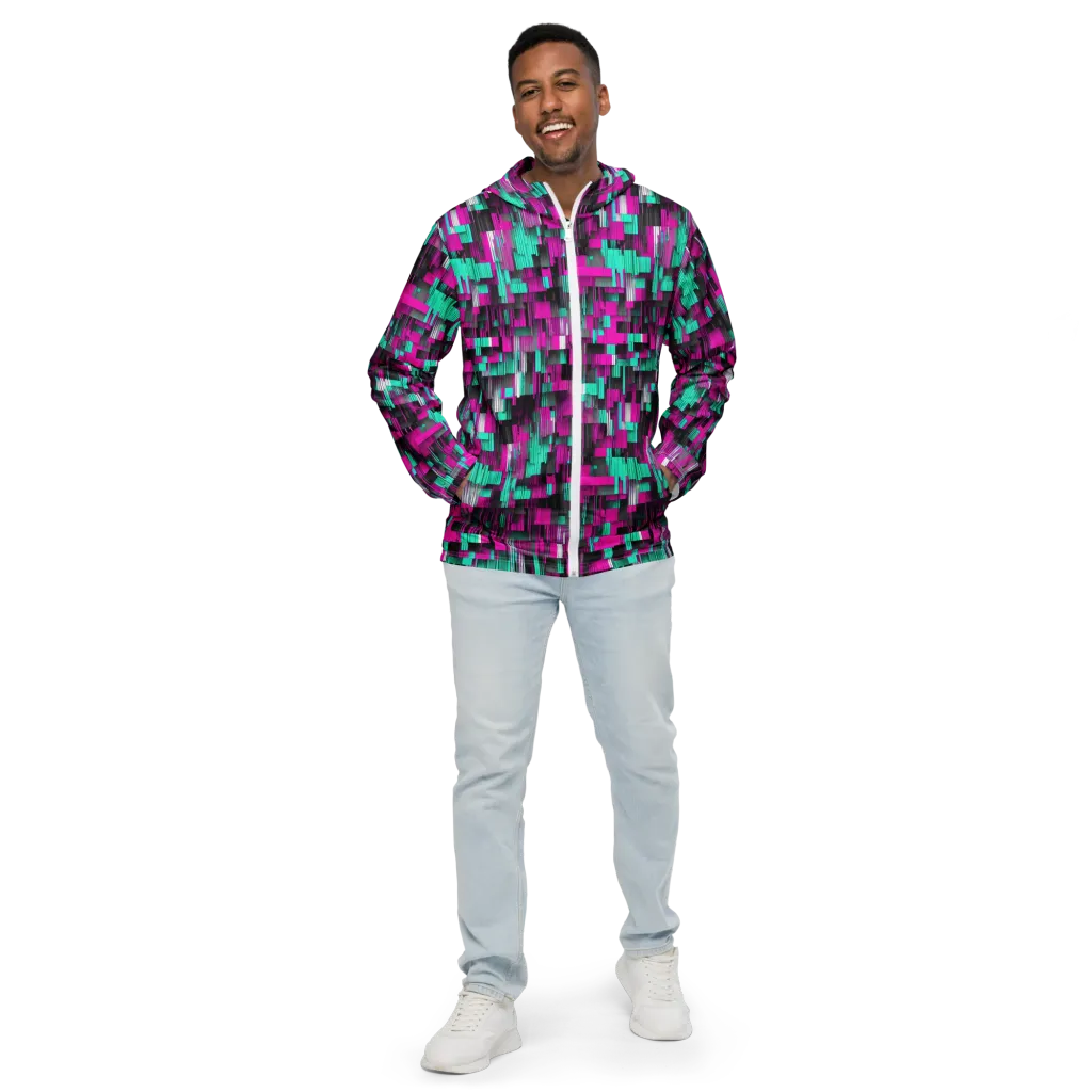 Neon Shard on Men's Windbreaker — Front