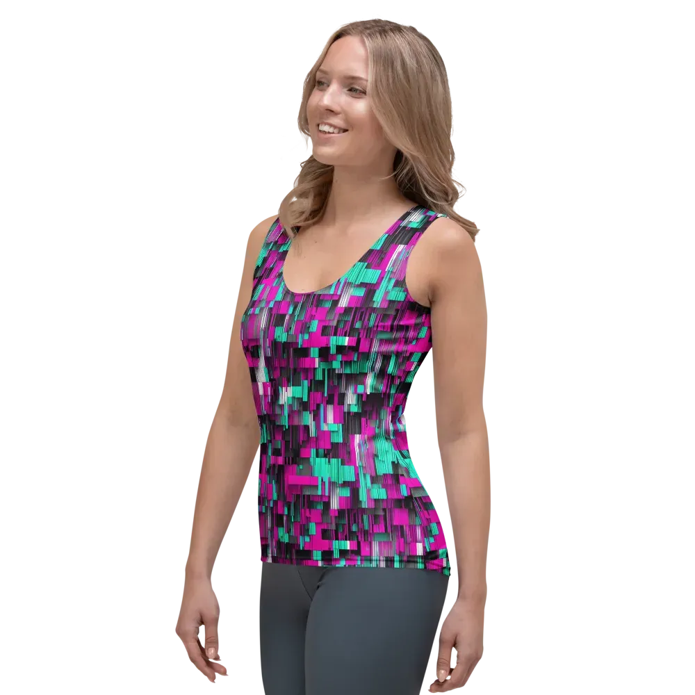 Neon Shard on Women's Tank Top — Left Front