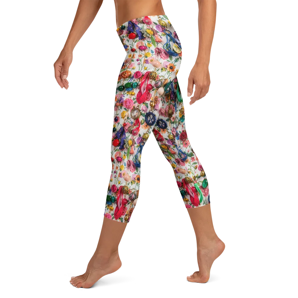 Botanical Bijou on Capri Leggings — Left