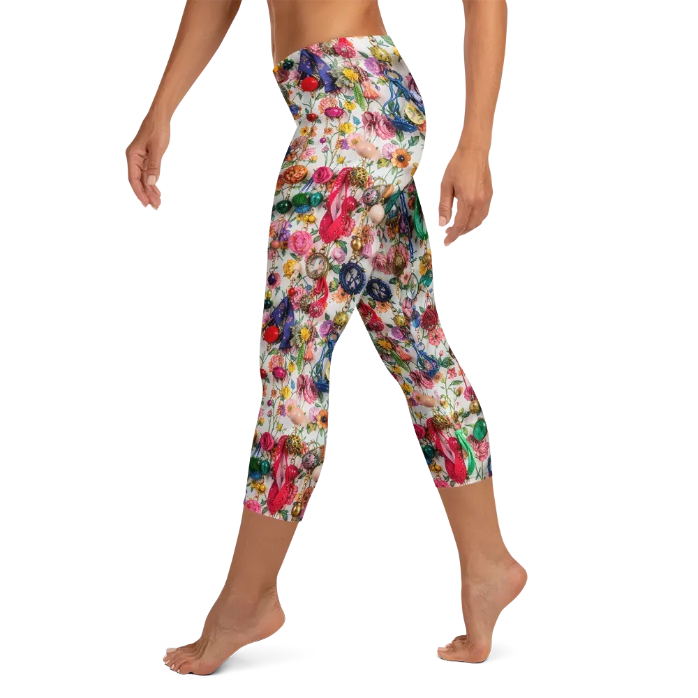 Botanical Bijou on Capri Leggings — Left