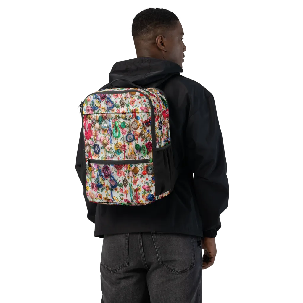 Botanical Bijou on Utility Backpack — Back