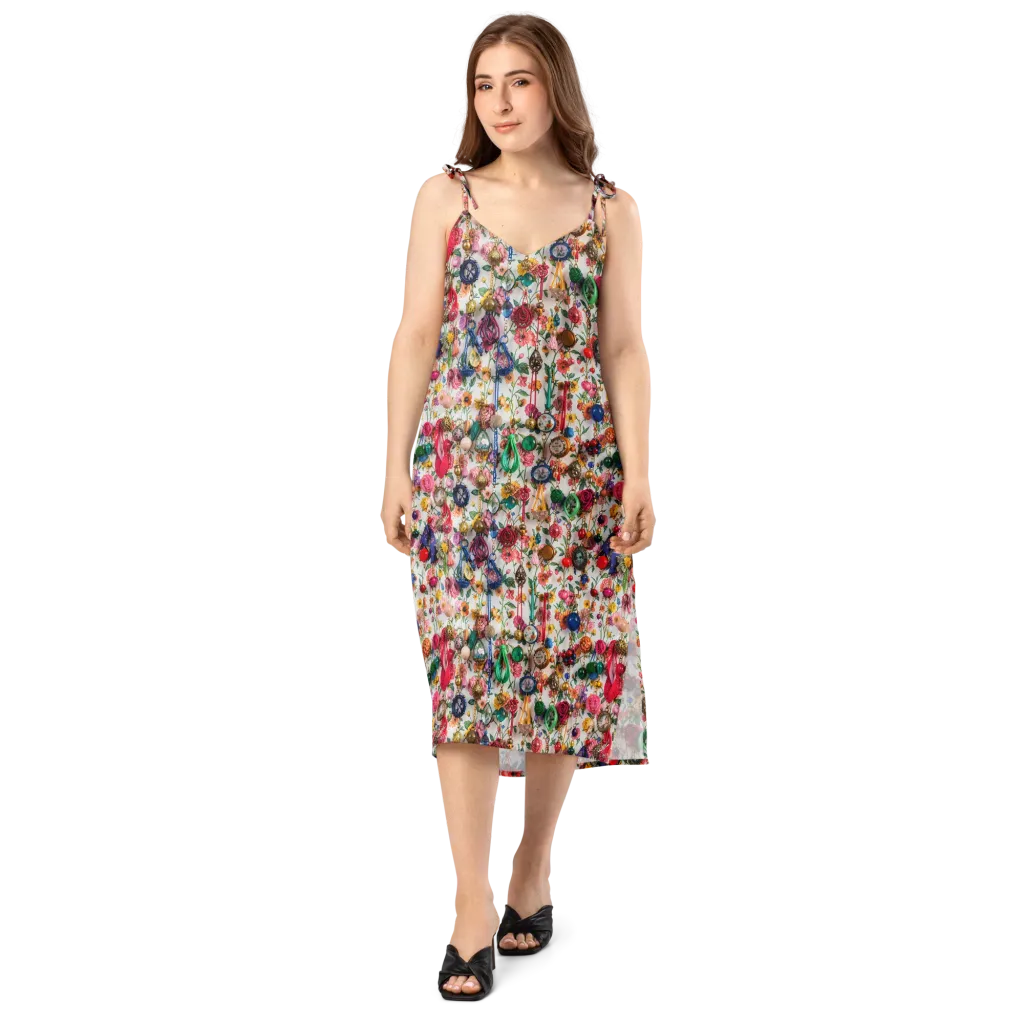 Botanical Bijou on Slip Dress — Front