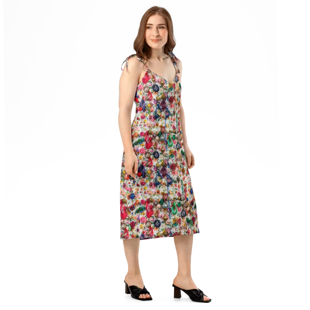 Botanical Bijou on Slip Dress — Right Front
