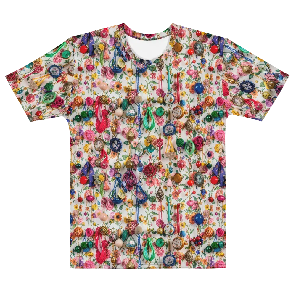 Botanical Bijou on Men's Cotton Crew Neck T-Shirt — Back print