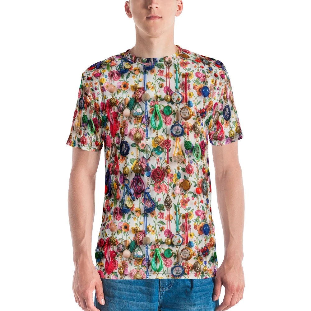 Botanical Bijou on Men's Crew Neck T-Shirt — Front