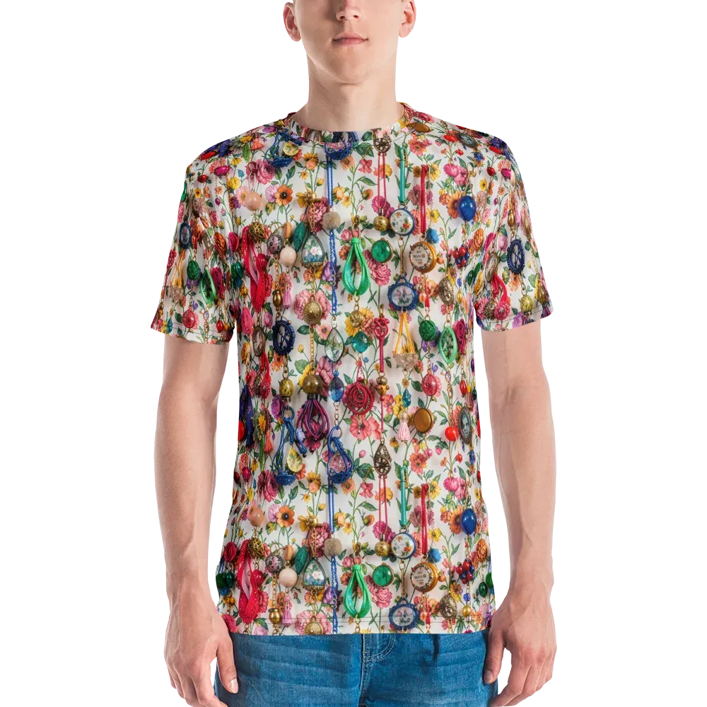 Botanical Bijou on Men's Crew Neck T-Shirt — Front
