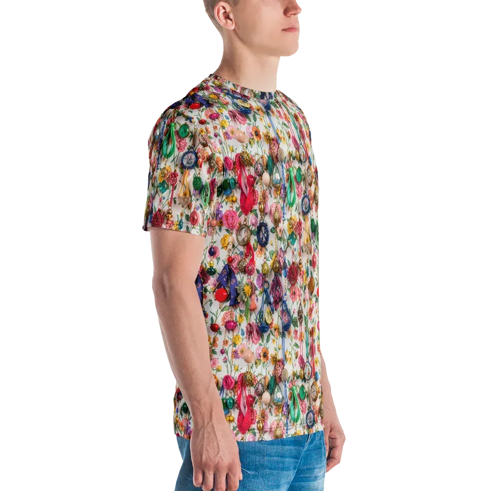 Botanical Bijou on Men's Crew Neck T-Shirt — Right
