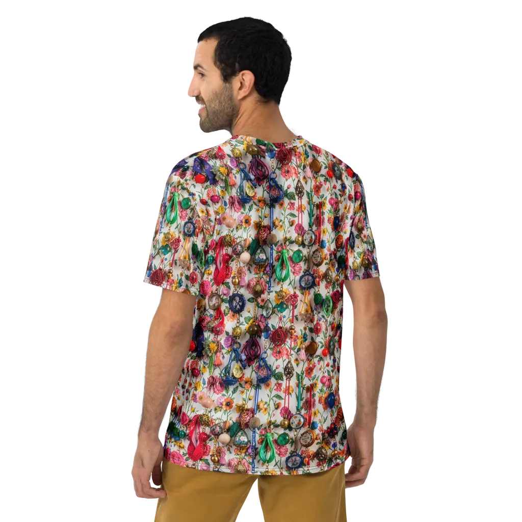 Botanical Bijou on Men's Crew Neck T-Shirt — Back print