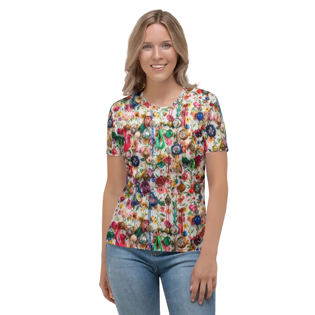 Botanical Bijou on Women's Crew Neck T-Shirt — Front