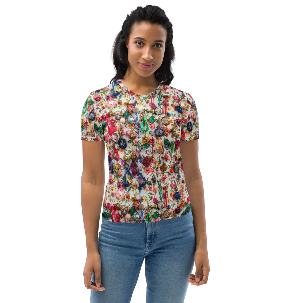 Botanical Bijou on Women's Crew Neck T-Shirt — Print file