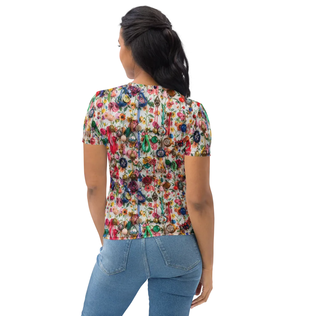 Botanical Bijou on Women's Crew Neck T-Shirt — Back print