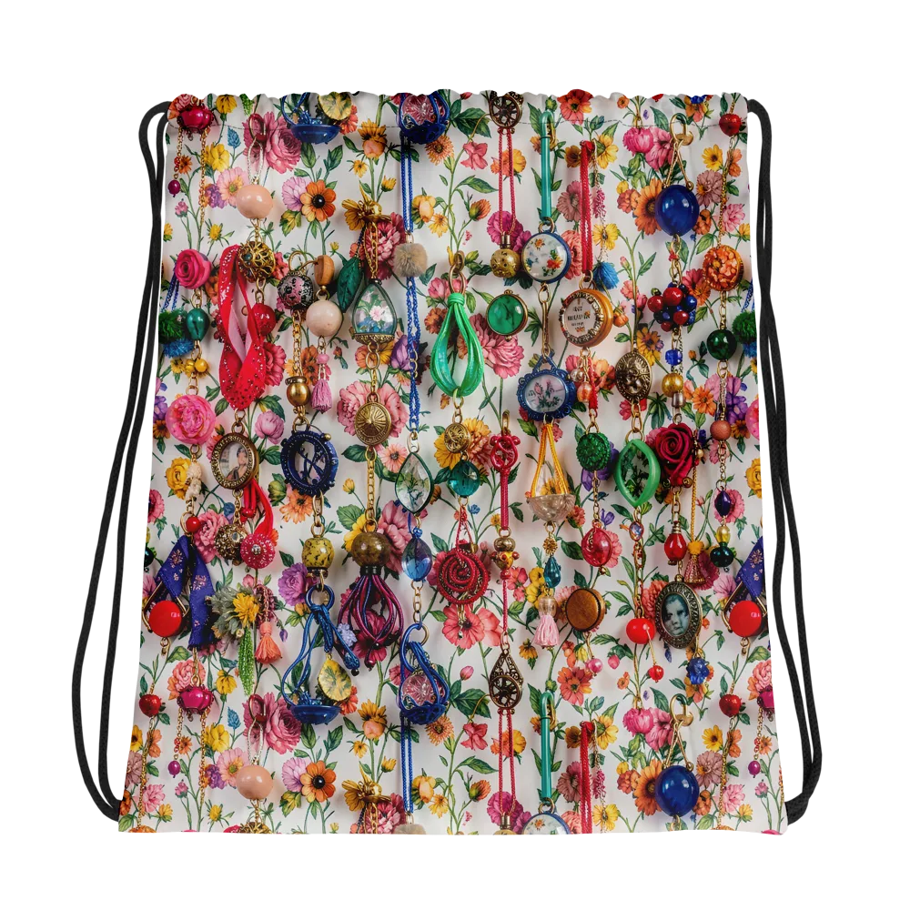 Botanical Bijou on Drawstring Bag — Mockup