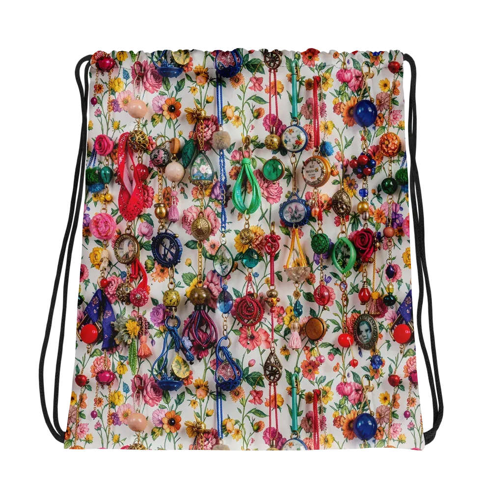 Botanical Bijou on Drawstring Bag — Mockup