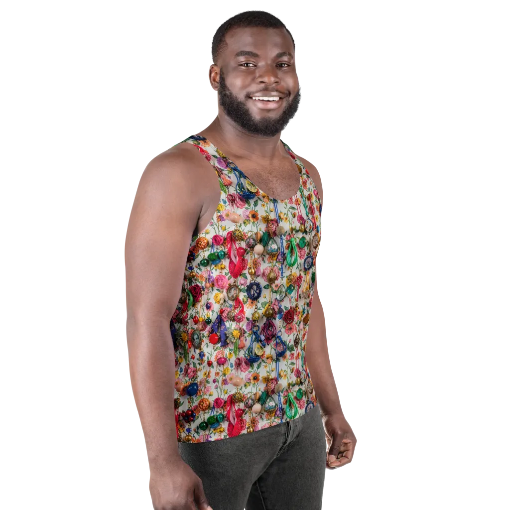 Botanical Bijou on Men's Tank Top — Right Front