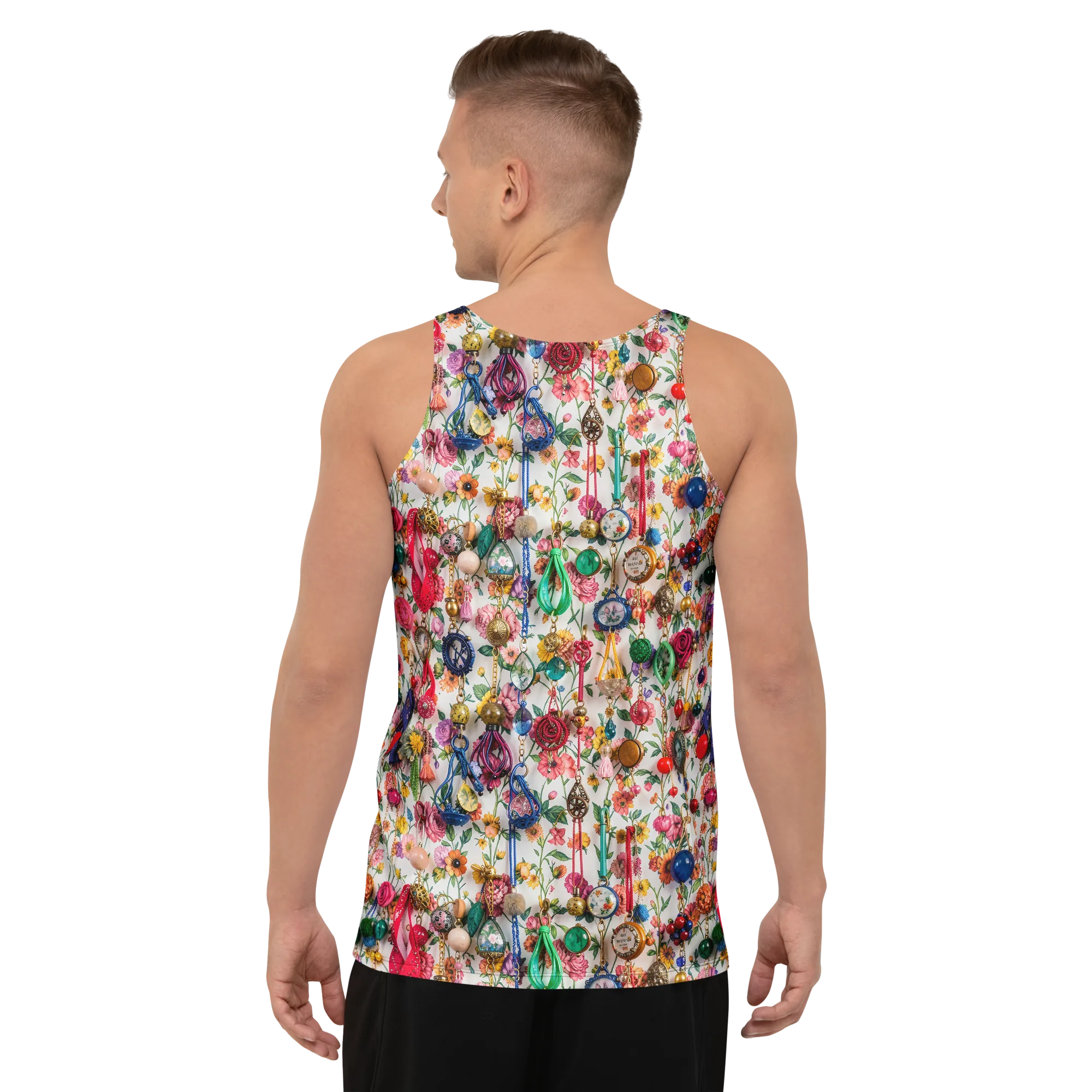 Botanical Bijou on Men's Tank Top — Back print