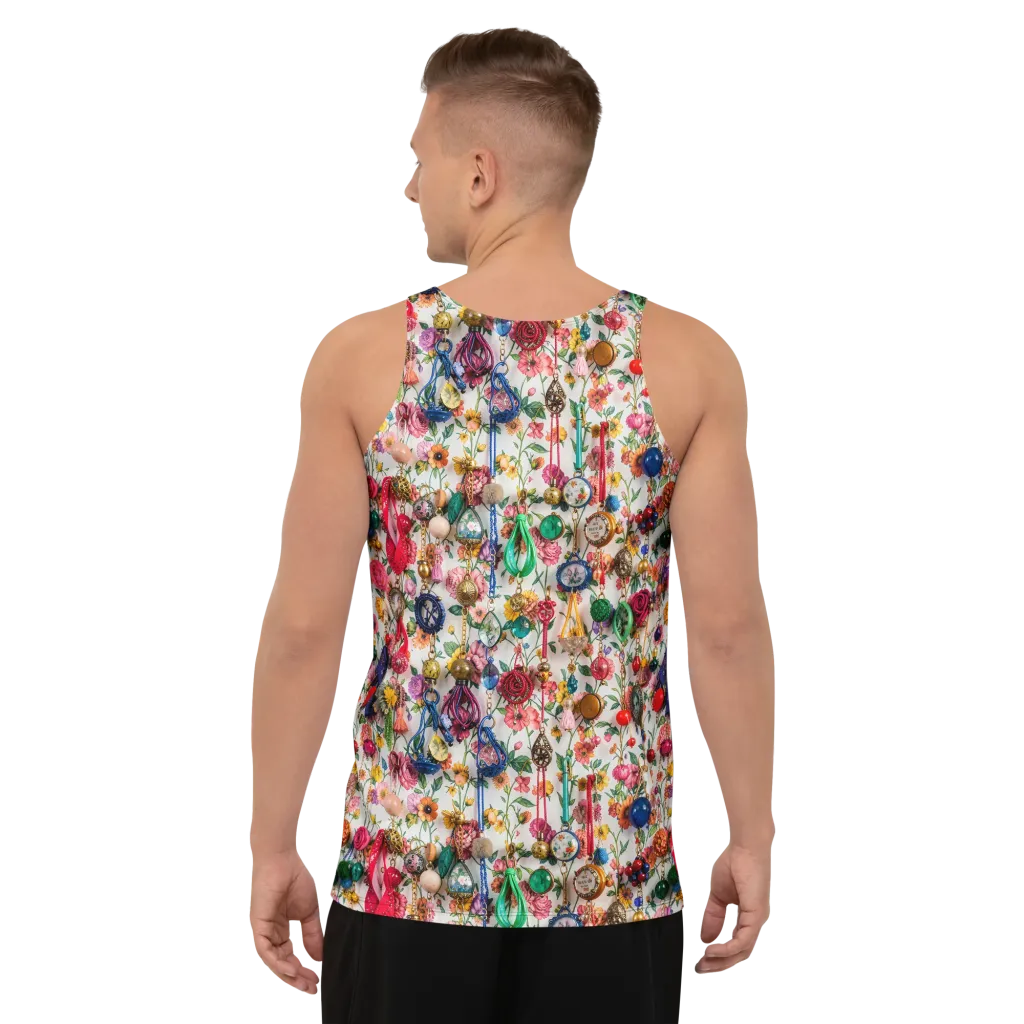 Botanical Bijou on Men's Tank Top — Back print