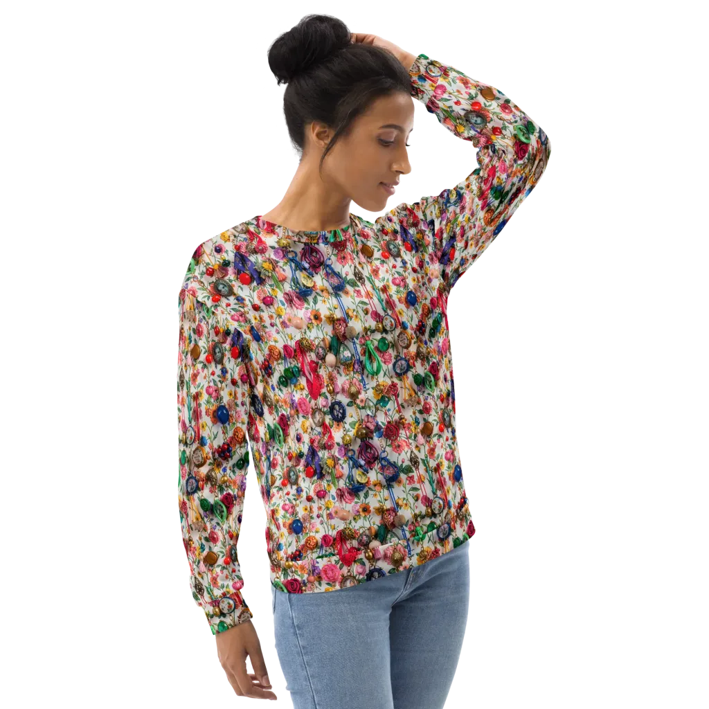 Botanical Bijou on Sweatshirt — Right sleeve