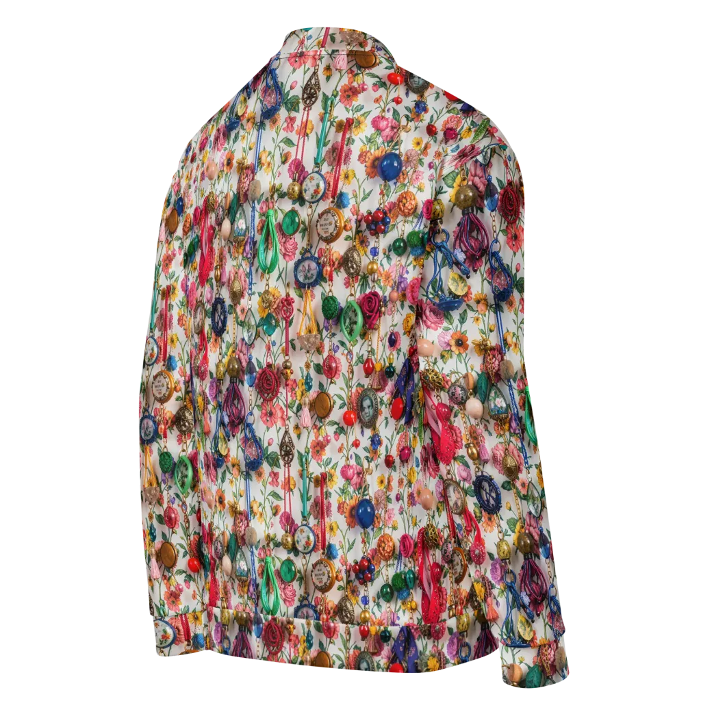 Botanical Bijou on Bomber Jacket — Details