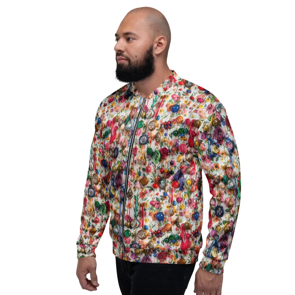 Botanical Bijou on Bomber Jacket — Left