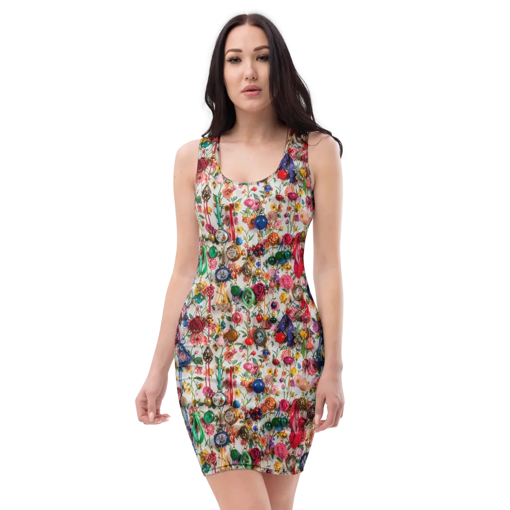 Botanical Bijou on Bodycon Dress — Front