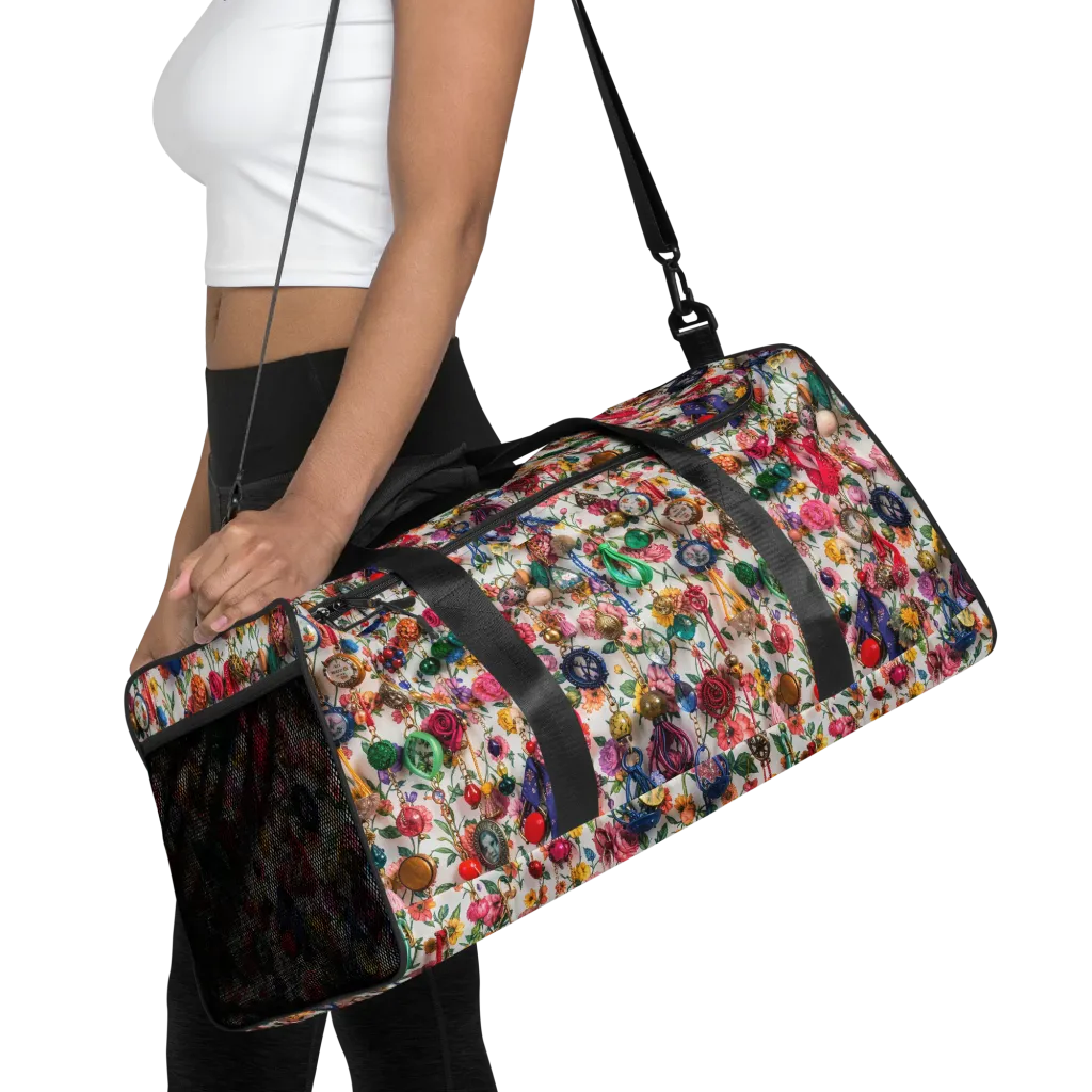 Botanical Bijou on Duffle Bag — Front
