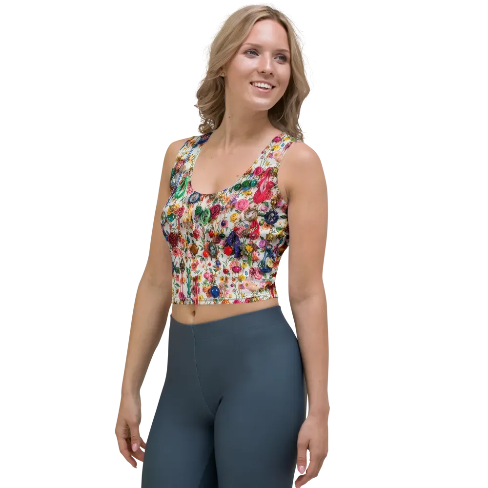 Botanical Bijou on Crop Top — Left Front