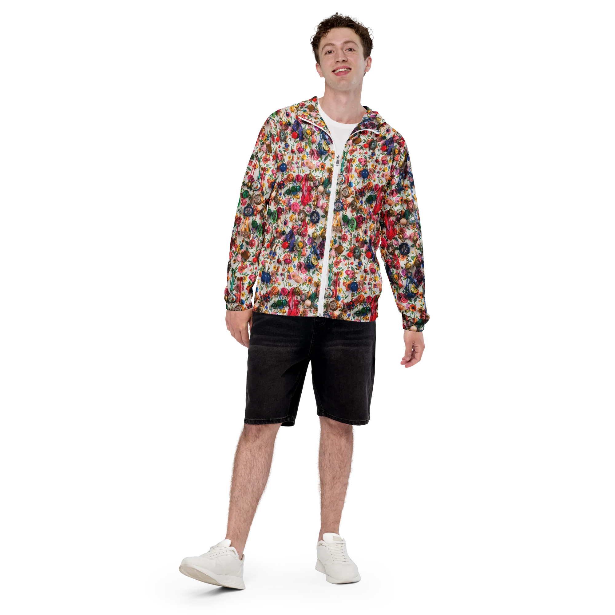 Botanical Bijou on Men's Windbreaker — Front print