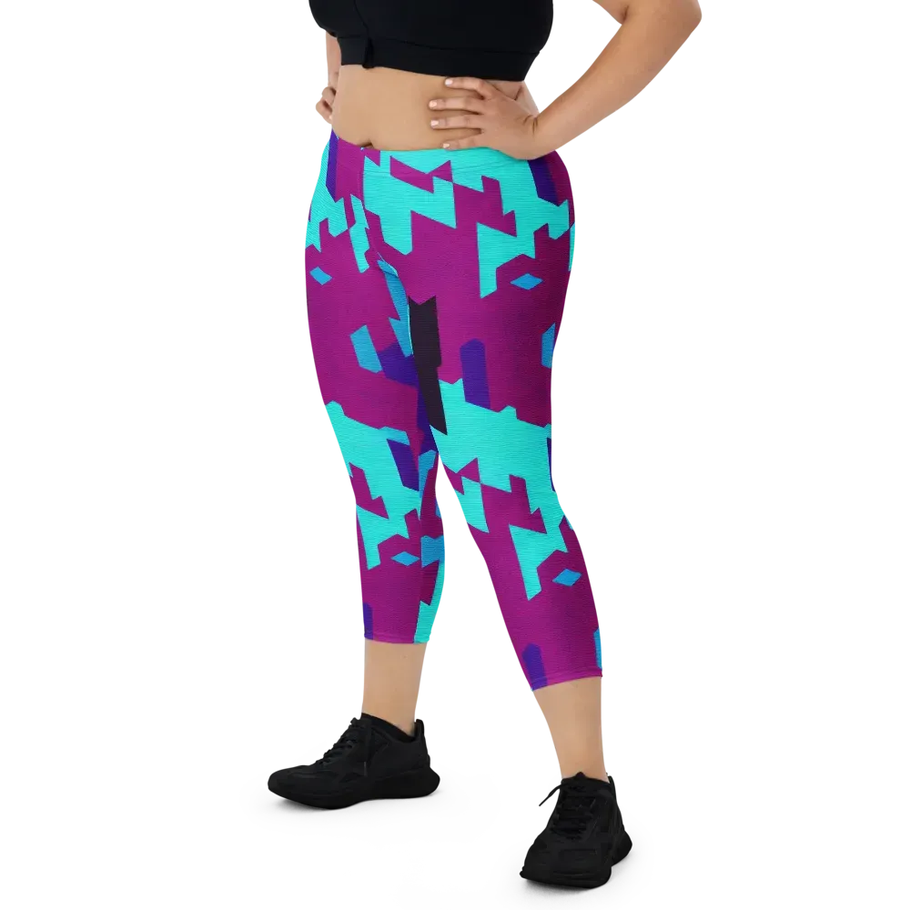 Electric Facets on Capri Leggings — Print file