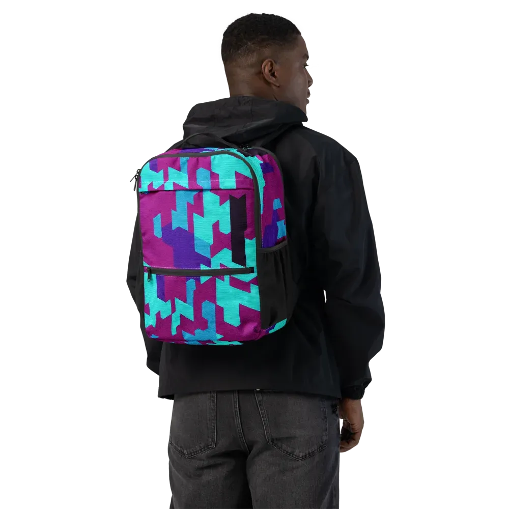Electric Facets on Utility Backpack — Back