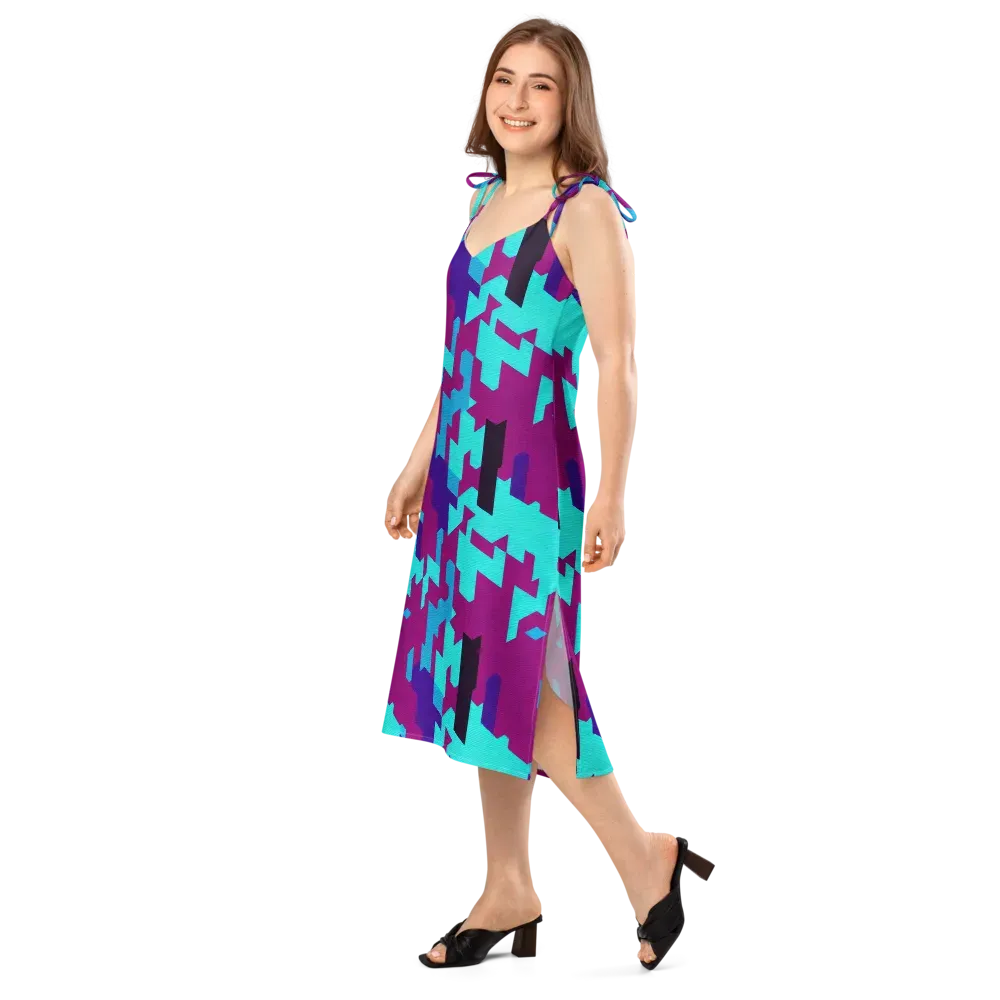 Electric Facets on Slip Dress — Left Front