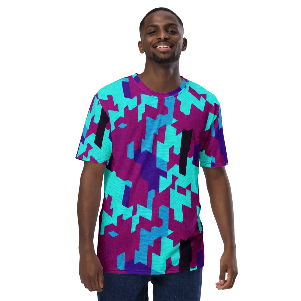 Electric Facets on Men's Crew Neck T-Shirt — Back print