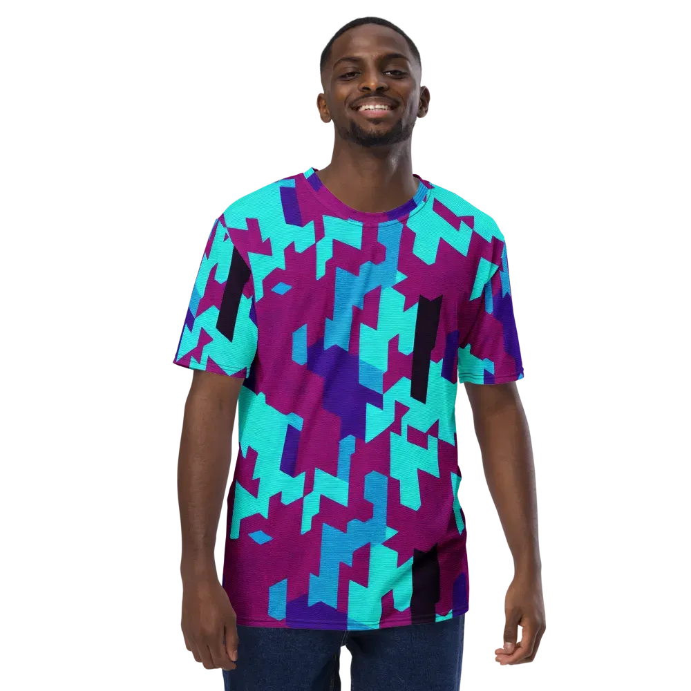 Electric Facets on Men's Crew Neck T-Shirt — Back print