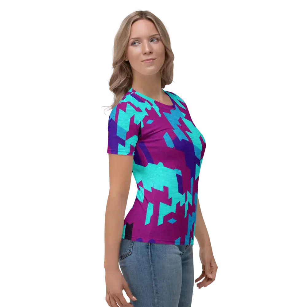 Electric Facets on Women's Crew Neck T-Shirt — Back print