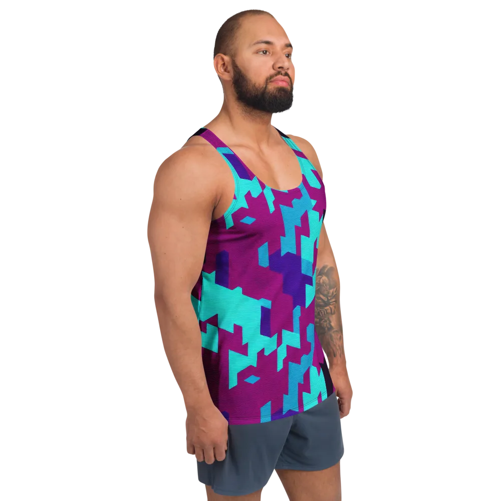 Electric Facets on Men's Tank Top — Front print